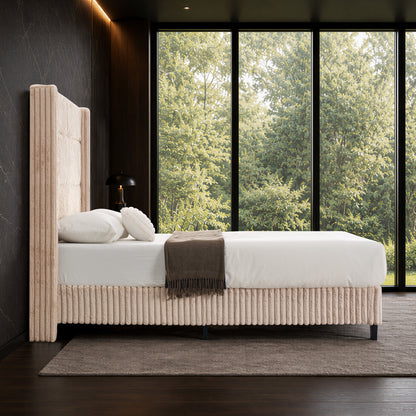 Warren Faux-Fur Bed Frame Amerlife 