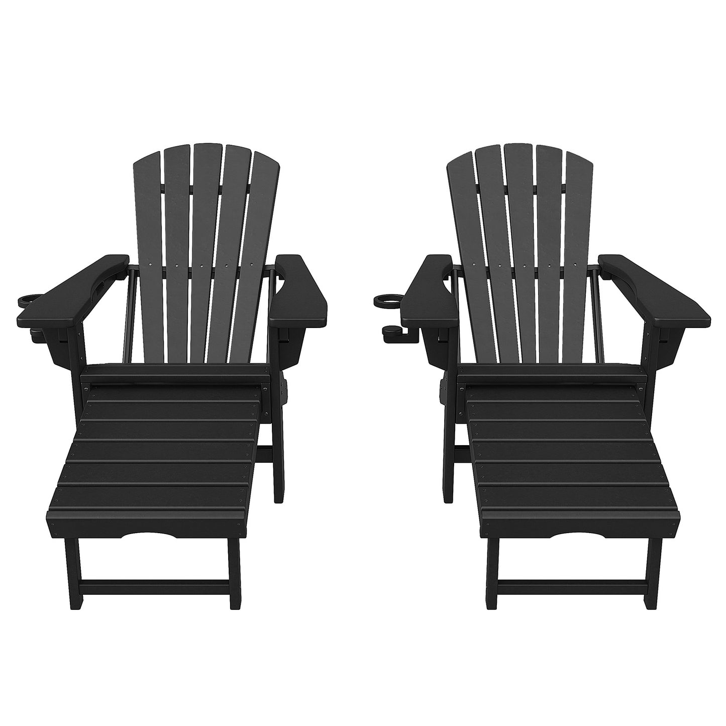 Bronc Retractable-Ottoman Adirondack Chair - 2PCS