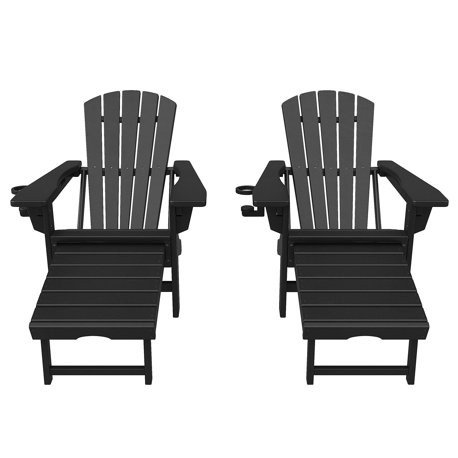 Bronc Retractable-Ottoman Adirondack Chair - 2PCS