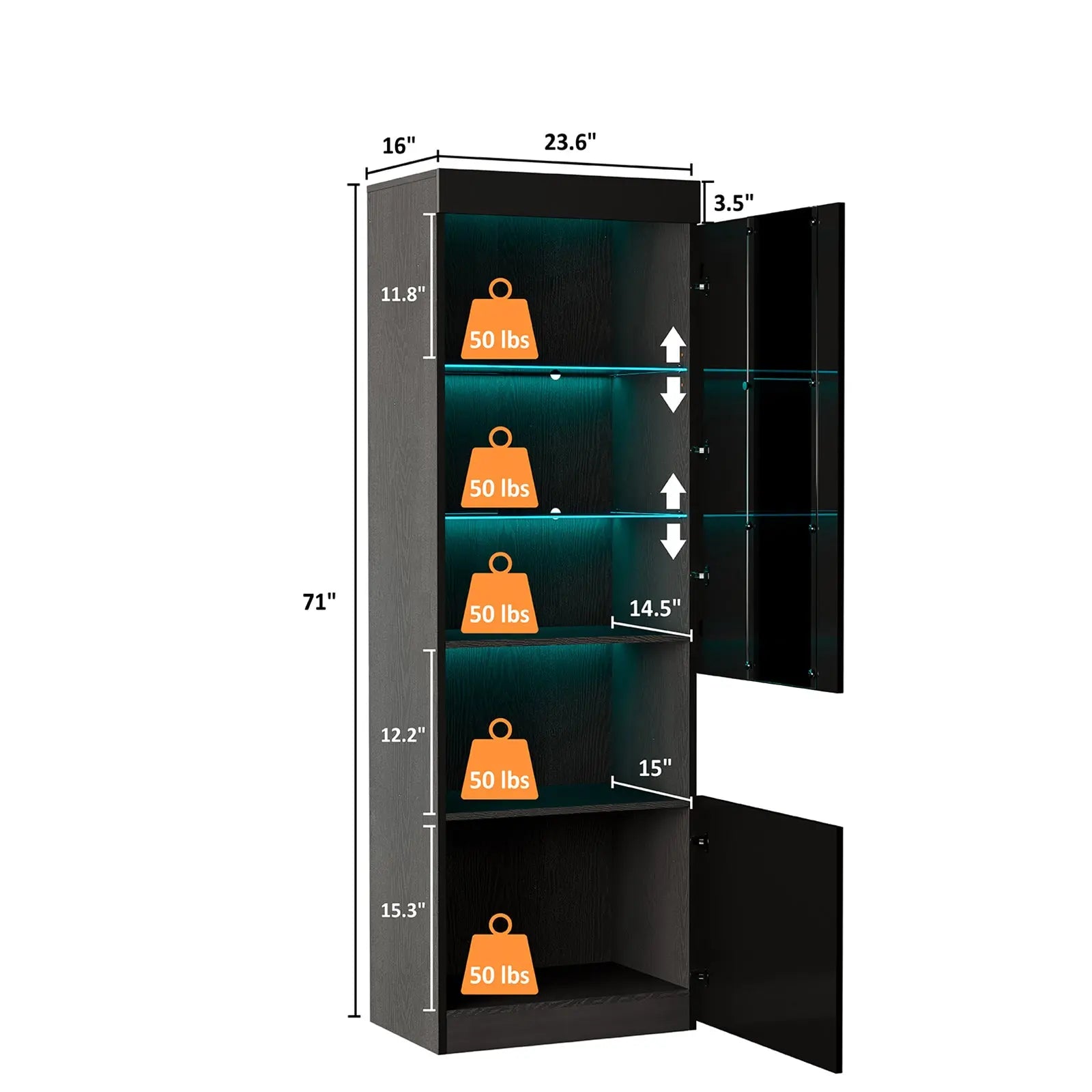 Amerlife Amono Bookshelf 2 Piece 71