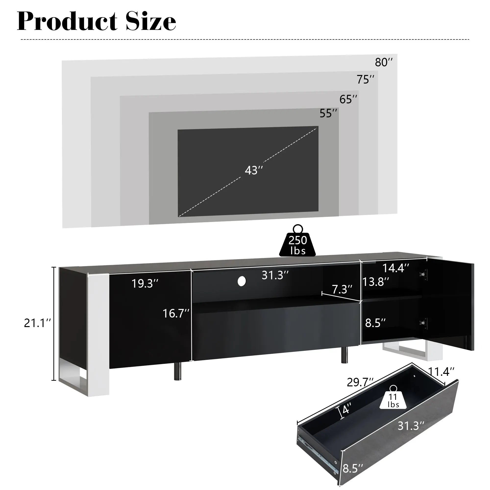 Led entertainment unit online