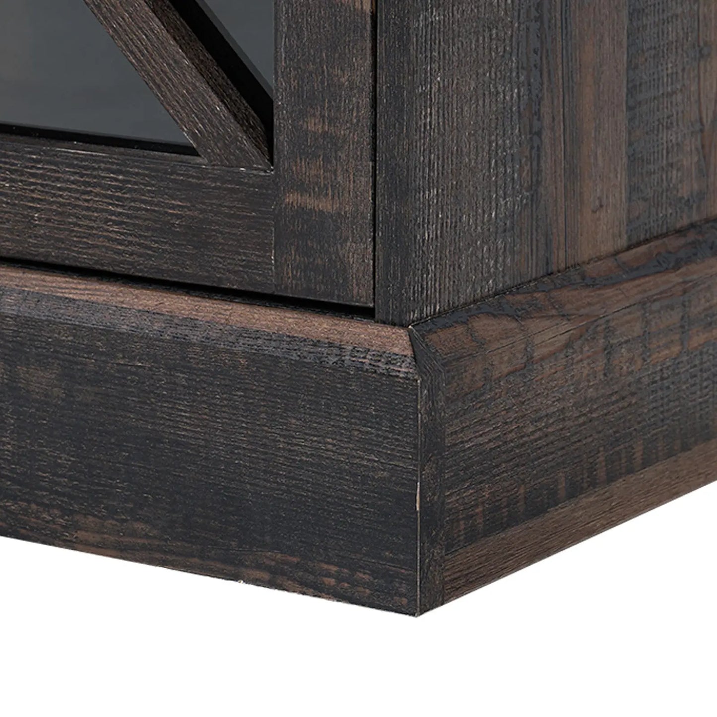 Austin 70" Fireplace TV Stand -  Dark Oak Wood