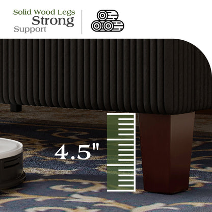 Rayes Corduroy Upholstered Platform Bed