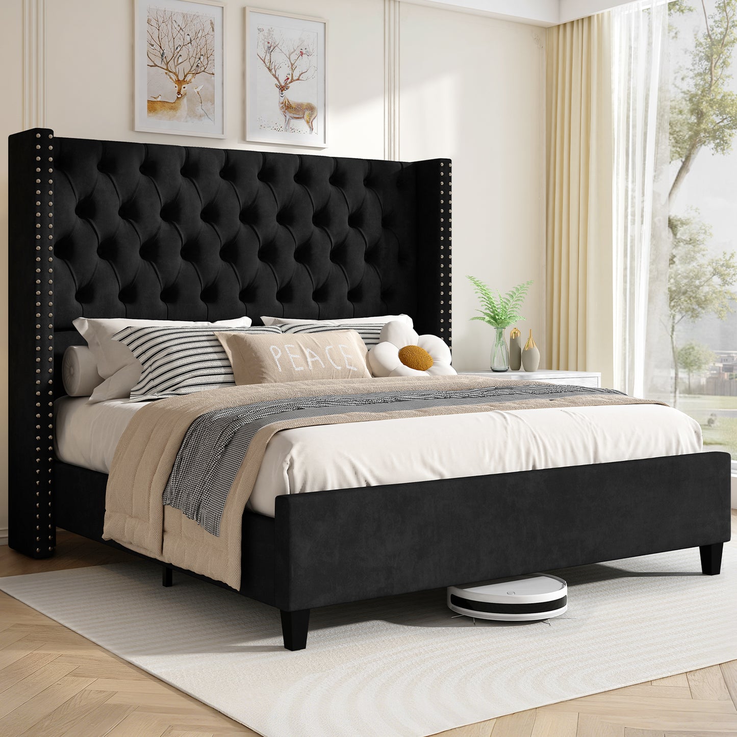 Fairfax Queen Bed Frame Amerlife-Black
