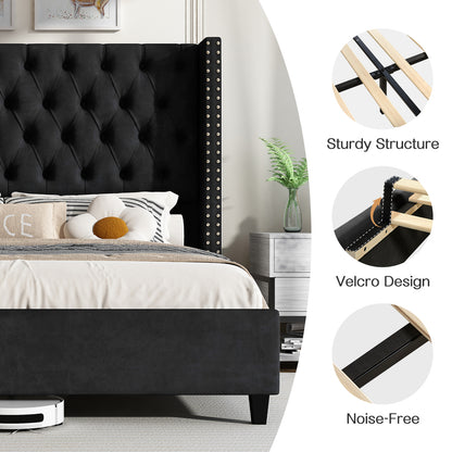 Fairfax Queen Bed Frame Amerlife-Black