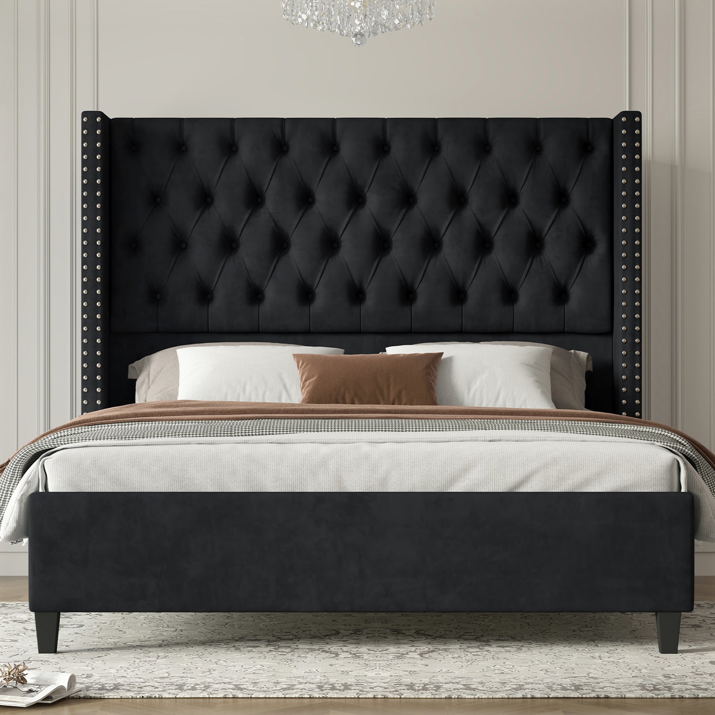 Fairfax Queen Bed Frame Amerlife-Black