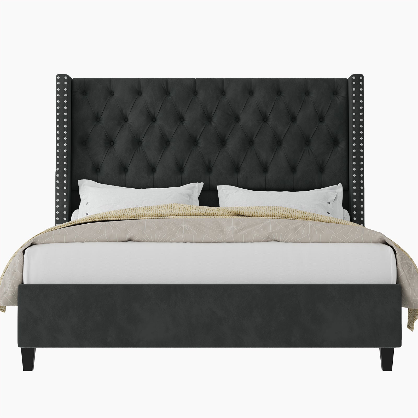 Fairfax Queen Bed Frame Amerlife-Black