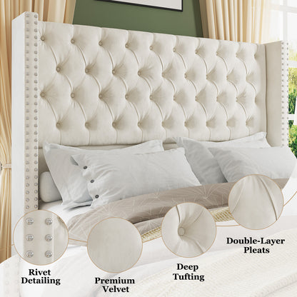 Fairfax Queen Bed Frame Amerlife-Cream
