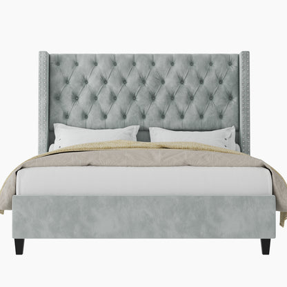 Fairfax Queen Bed Frame Amerlife-Light Grey