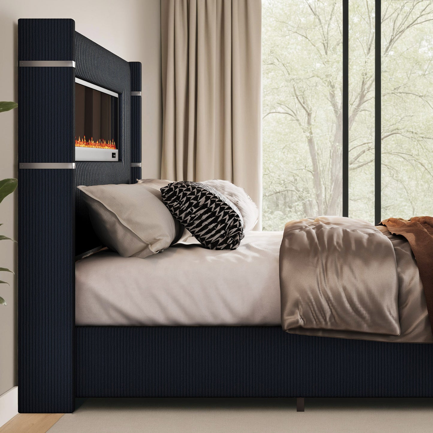 Chambers Bed Frame with Fireplace Amerlife-CH