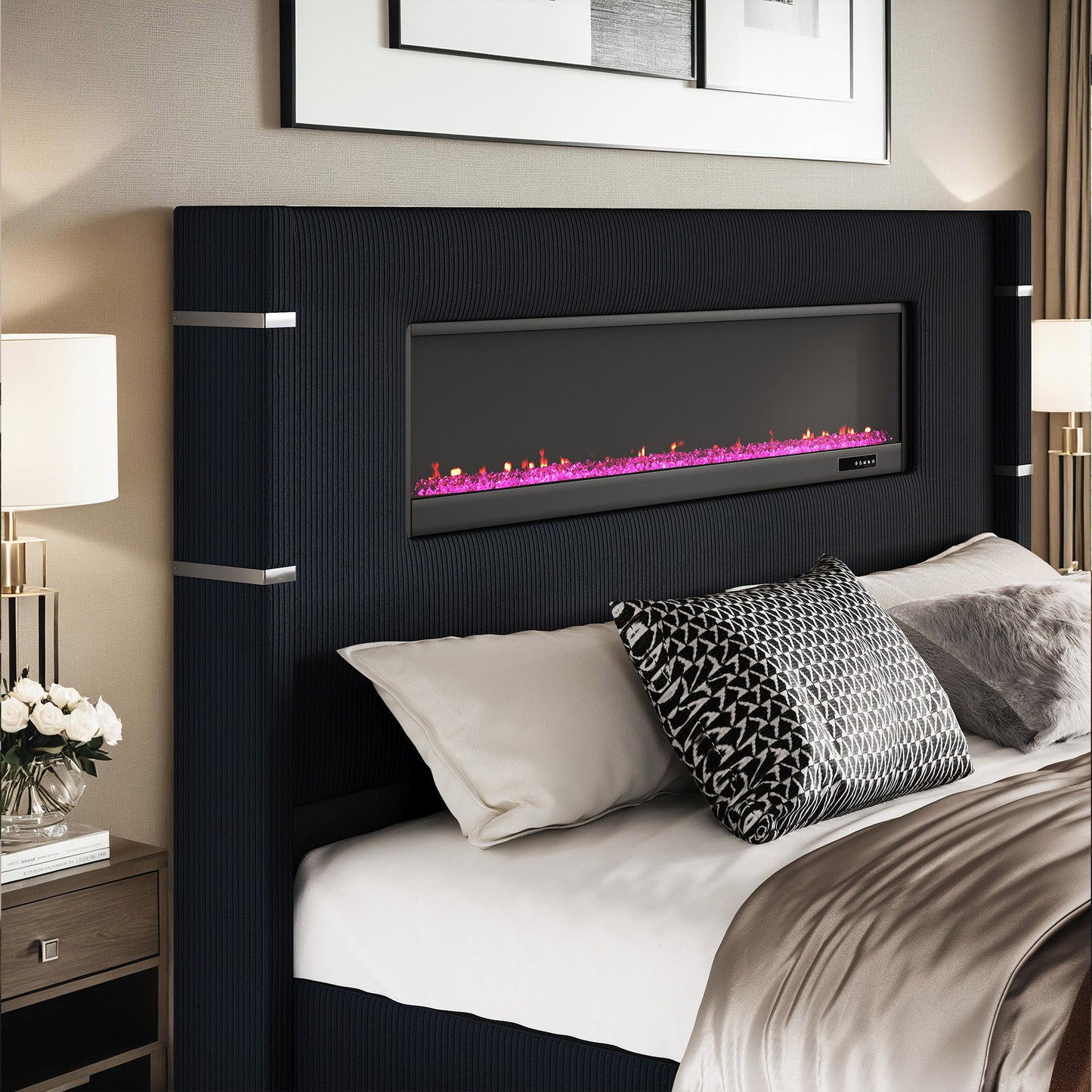 Chambers Bed Frame with Fireplace Amerlife-CH