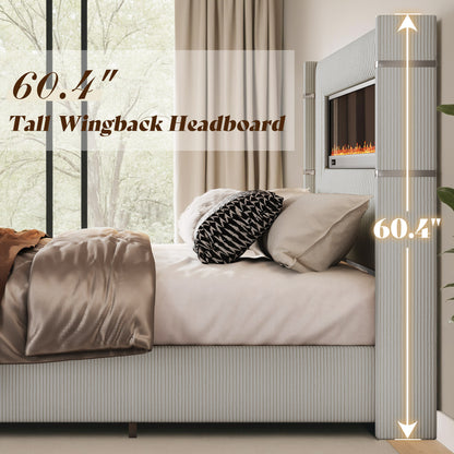 Chambers Bed Frame with Fireplace Amerlife-CS