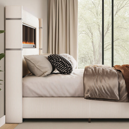 Chambers Bed Frame with Fireplace Amerlife-QM