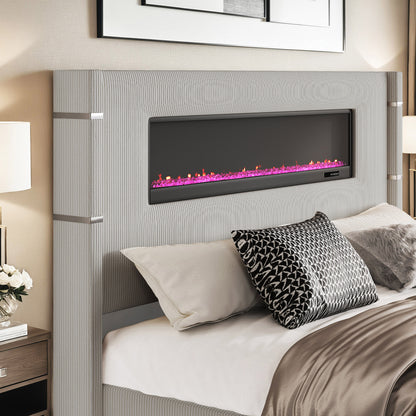 Chambers Bed Frame with Fireplace Amerlife-QS