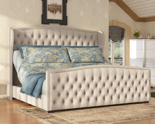 Astoria 51"H Adjustable Bed Frame Amerlife King / Cream