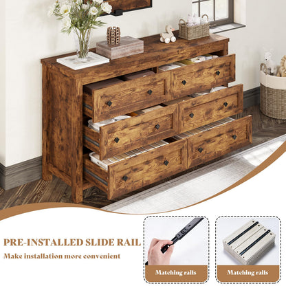 Camden Farmhouse Queen Bed & Dresser 2-Piece Set Amerlife