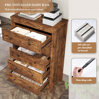 Camden Farmhouse Queen Bed & 5-Drawer Dresser Set Amerlife