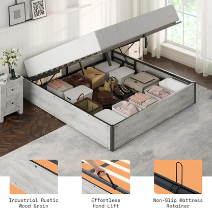 Cody Queen Lift Storage Bed Amerlife