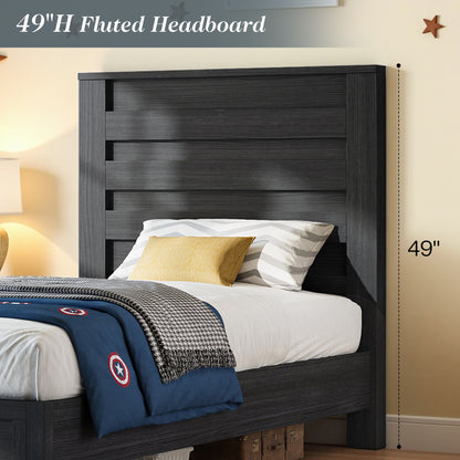 Sequoia Twin Farmhouse Bed Frame Amerlife Black