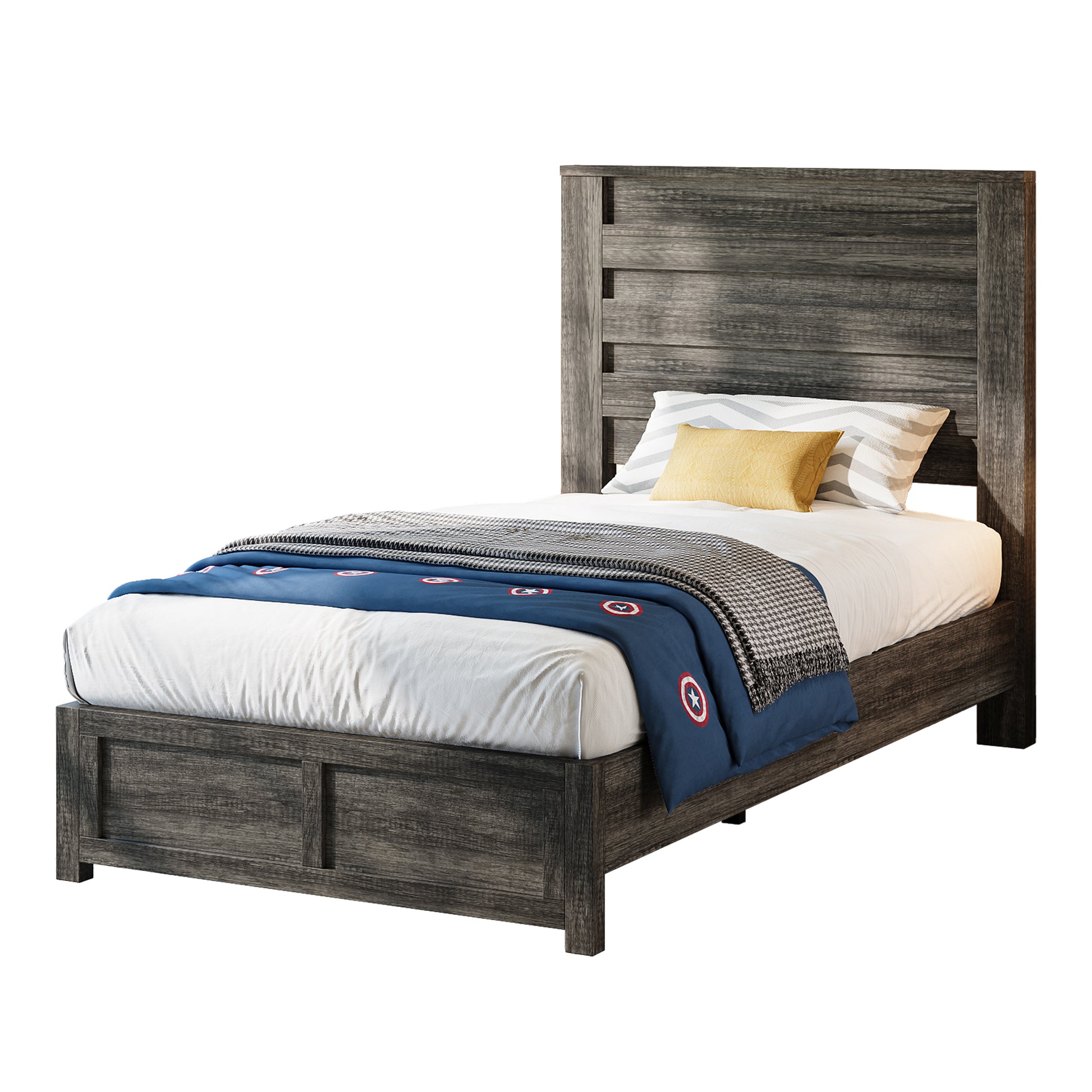 Sequoia Twin Farmhouse Bed Frame Amerlife Grey