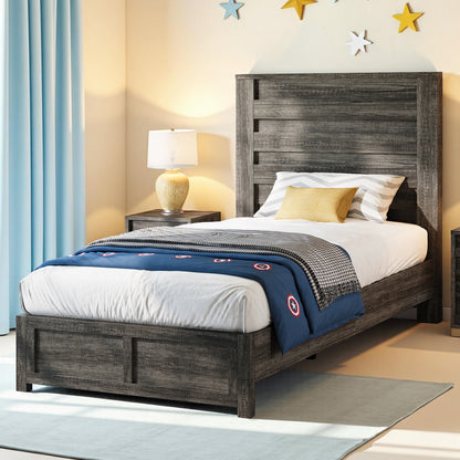 Sequoia Twin Farmhouse Bed Frame Amerlife Grey