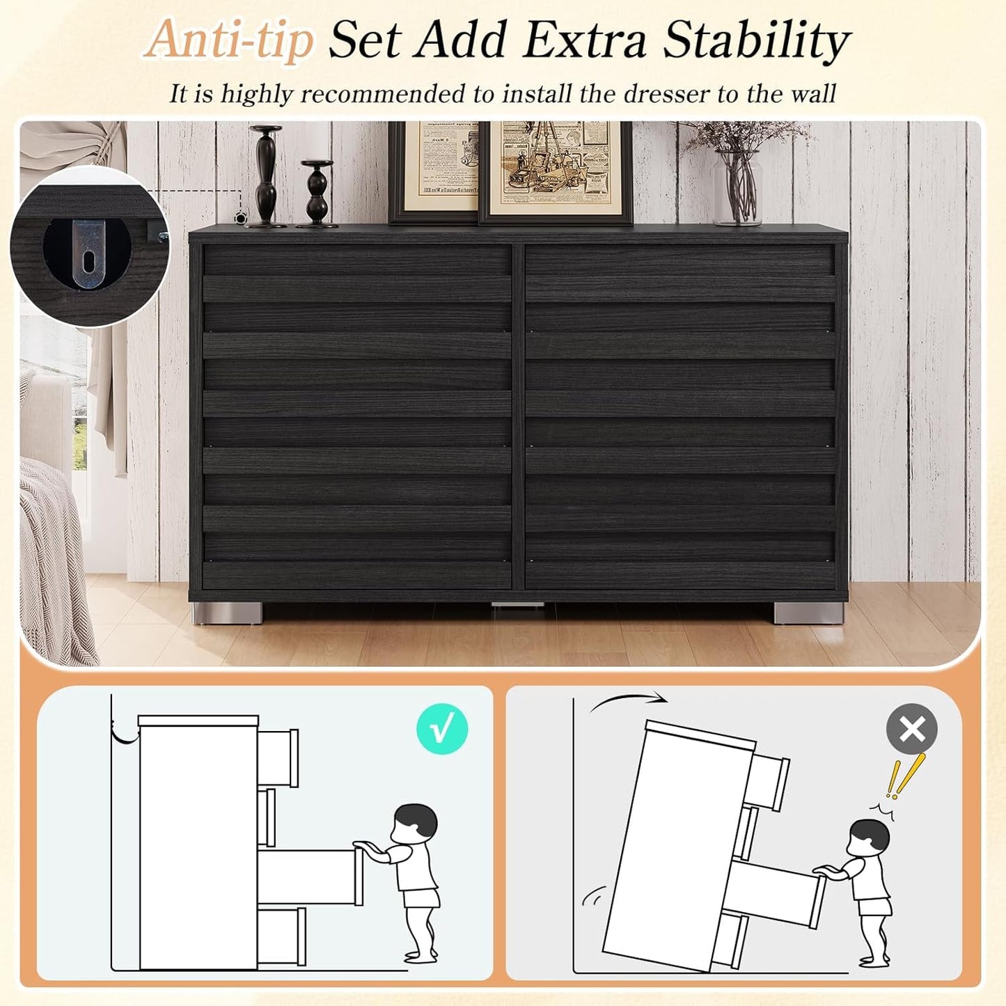 Sequoia 2-Piece Farmhouse Bedroom Set Full Black
