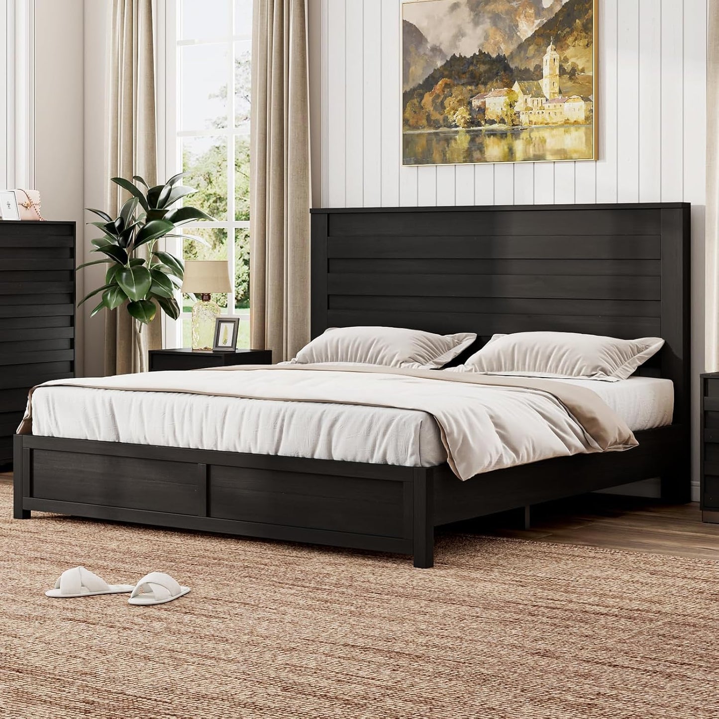 Sequoia 2-Piece Farmhouse Bedroom Set Queen Black