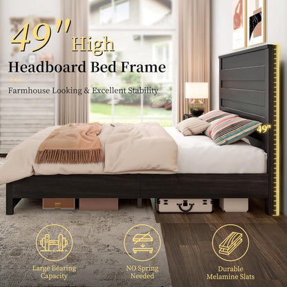 Sequoia 2-Piece Farmhouse Bedroom Set Queen Black
