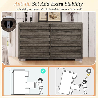 Sequoia 2-Piece Farmhouse Bedroom Set Queen Rustic Gray