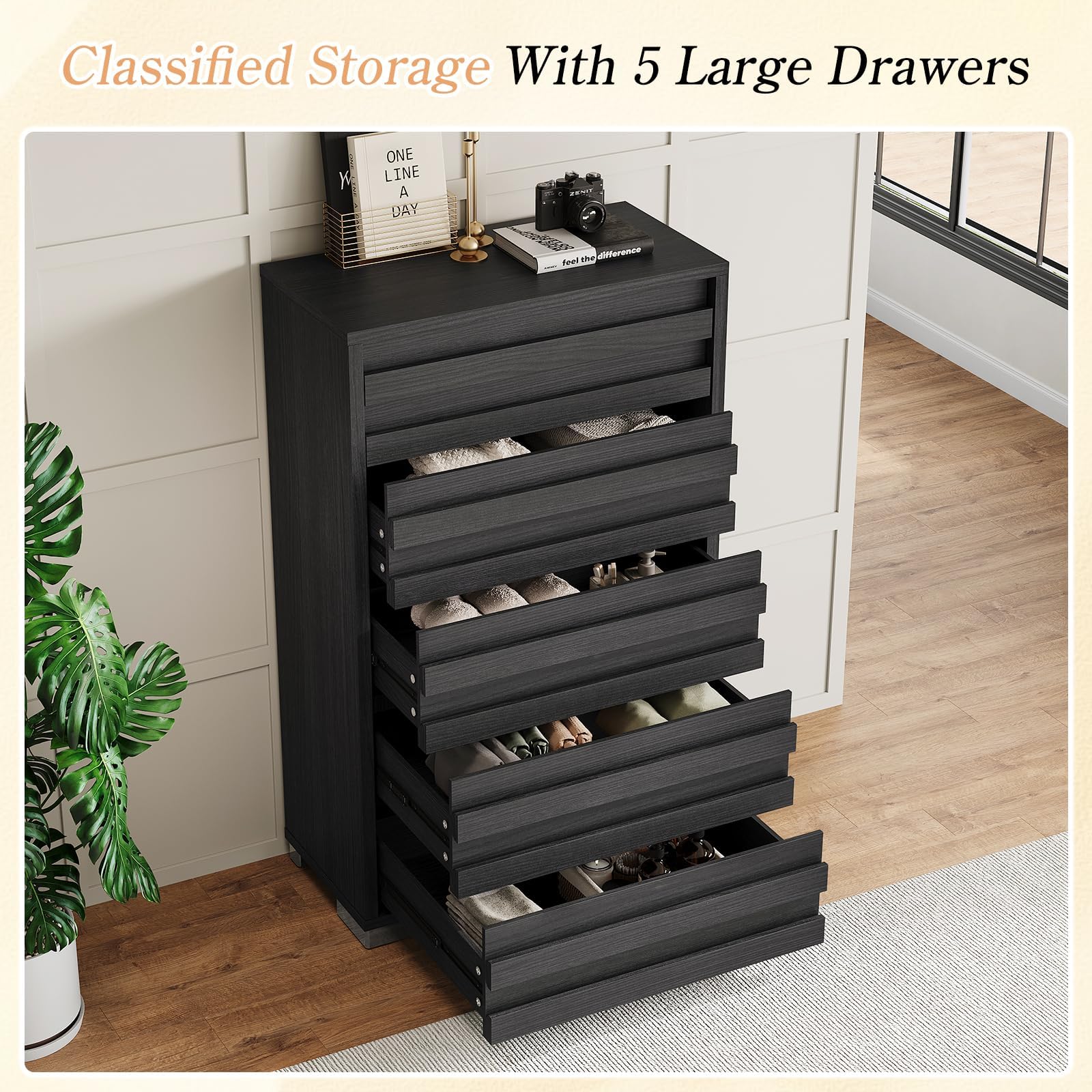 Sequoia Farmhouse 3-Piece Bedroom Set Full Black