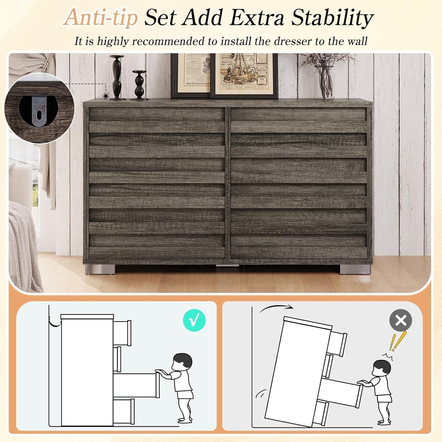 Sequoia Farmhouse 3-Piece Bedroom Set King Rustic Gray
