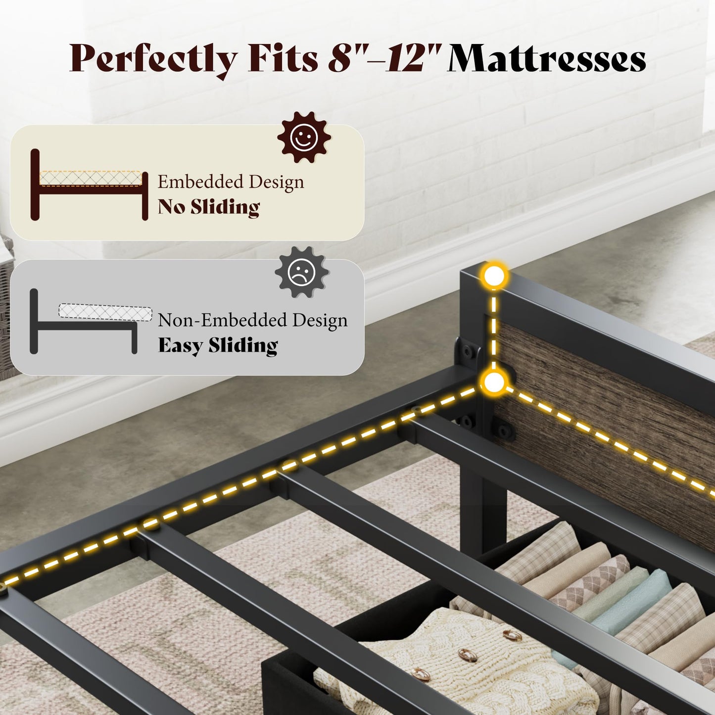 Veltrix LED Storage Velvet Bed Frame Amerlife Twin / Grey