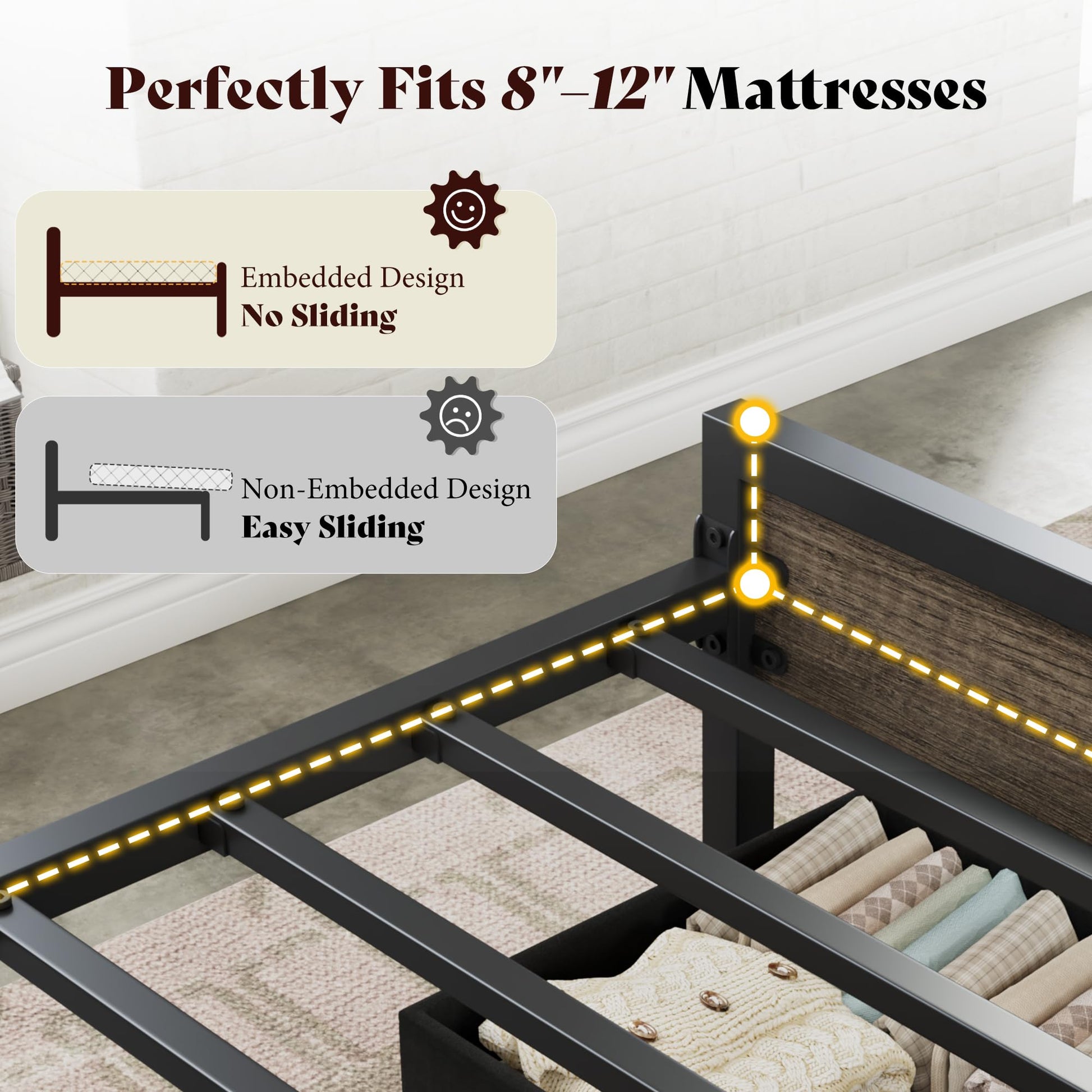 Veltrix LED Storage Velvet Bed Frame Amerlife Twin / Grey