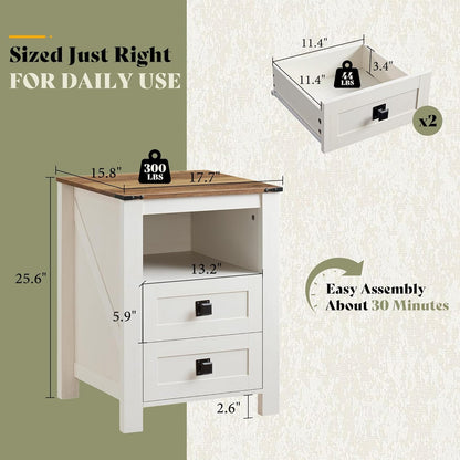 Larkin LED Storage Bed Set Amerlife White / King