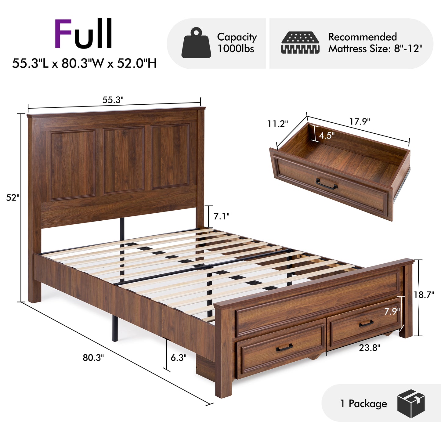 Savannah Bed Frame Amerlife-FB