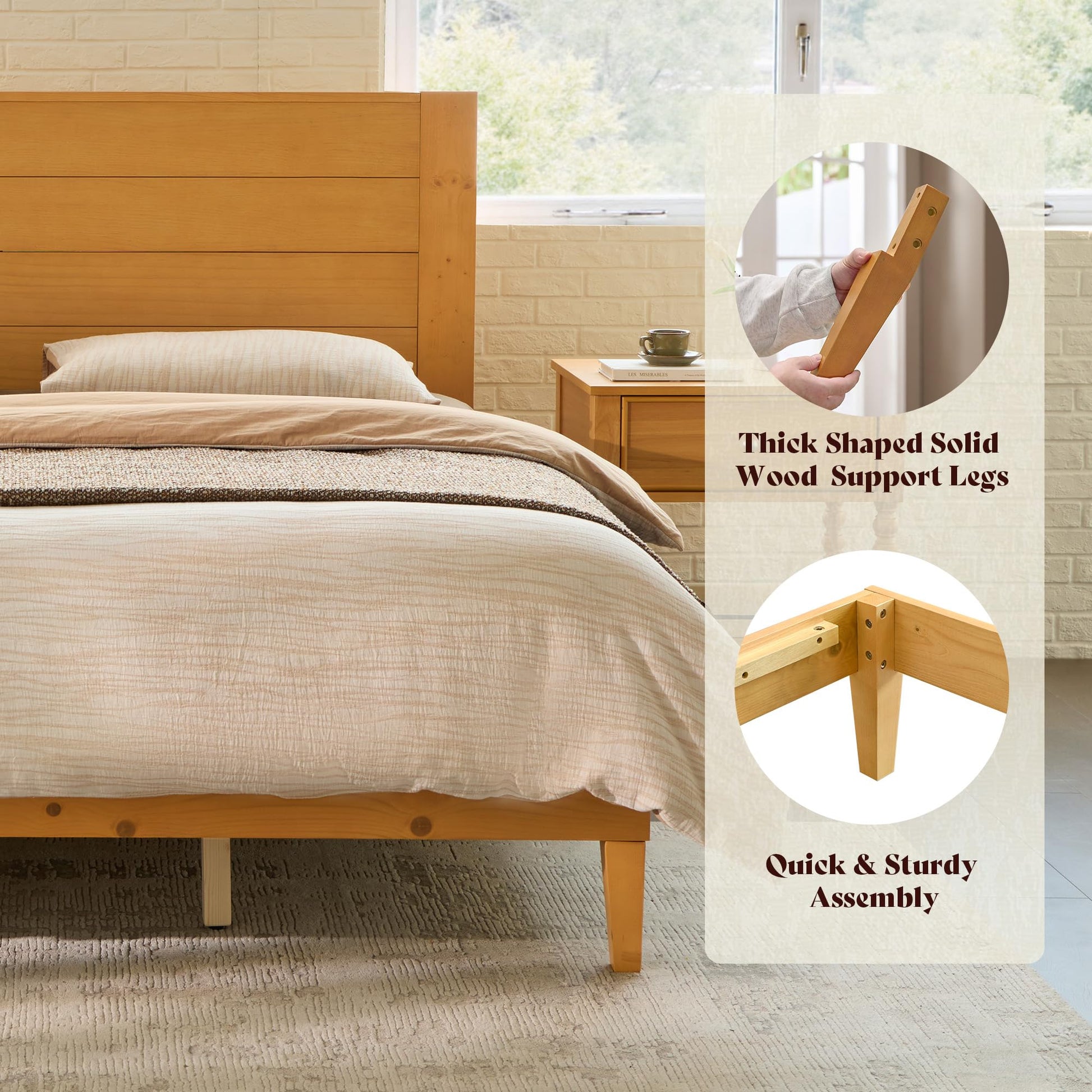 Fremont Solid Wood Bedroom Set Full Natural