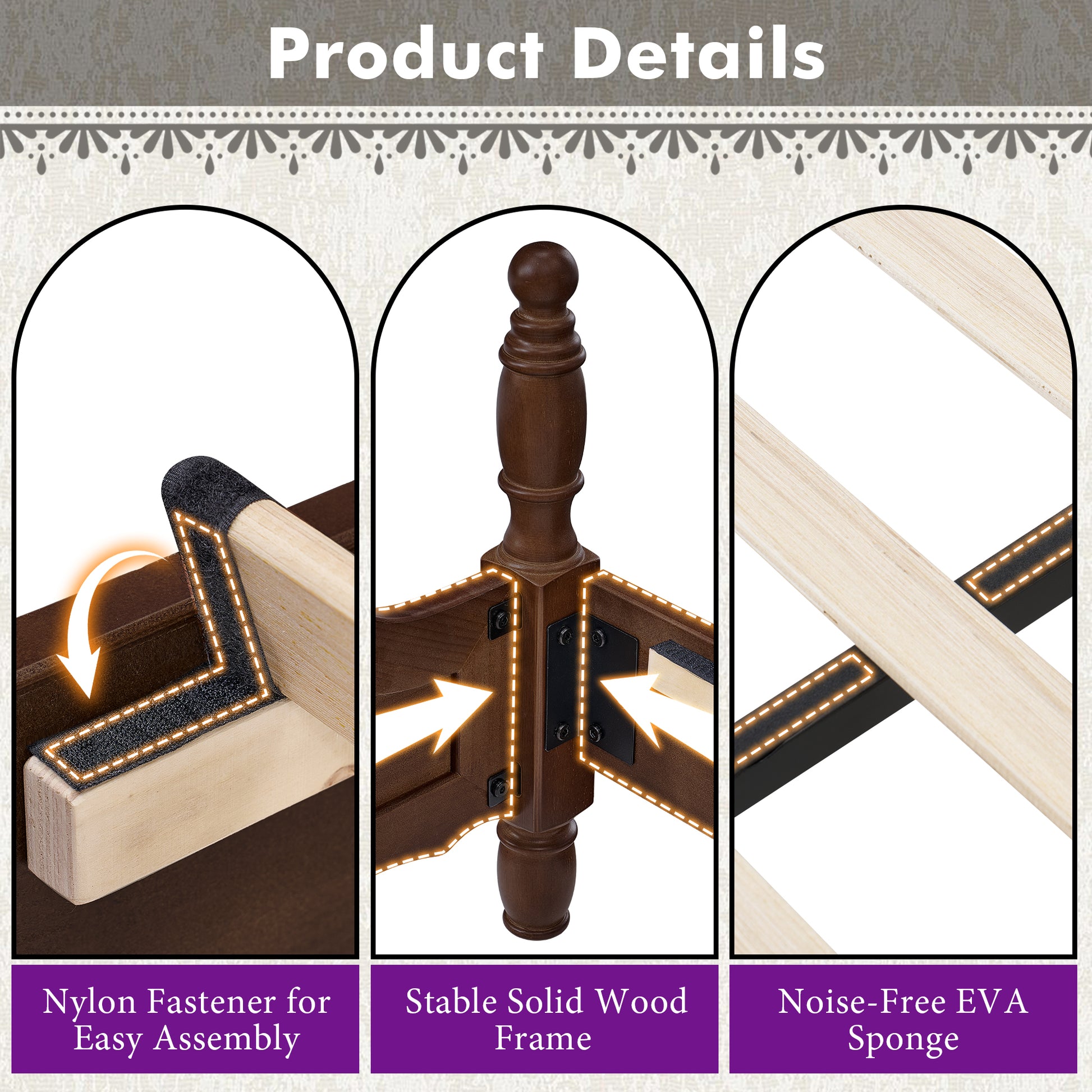 Queen / Dark Walnut