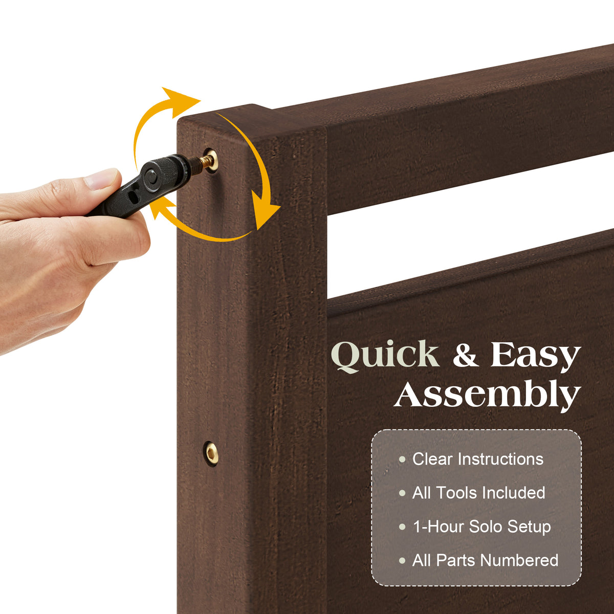 Void Solid Wood Bed - DW-F