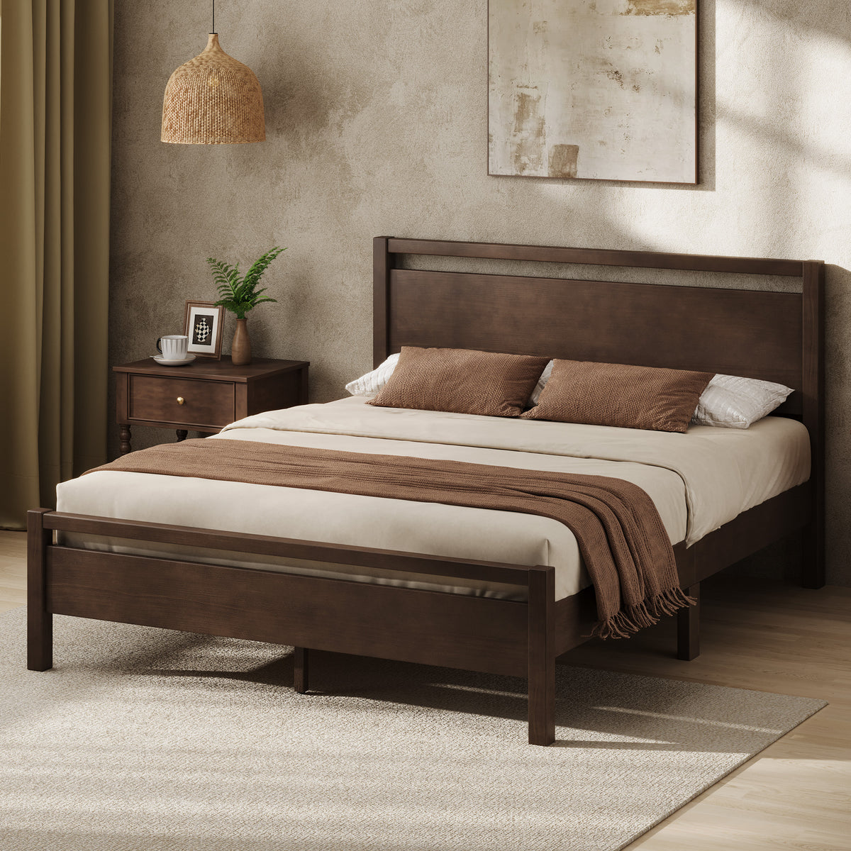 Void Solid Wood Bed - DW-F