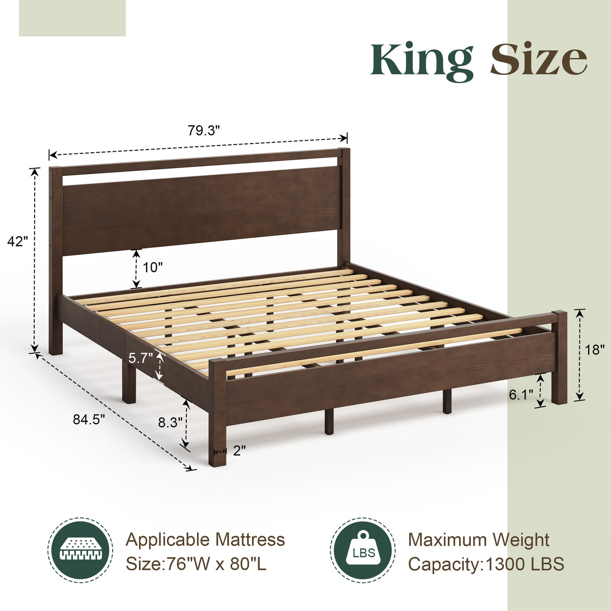 Void Solid Wood Bed - DW-K