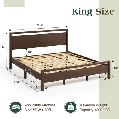 Void Solid Wood Bed - DW-K