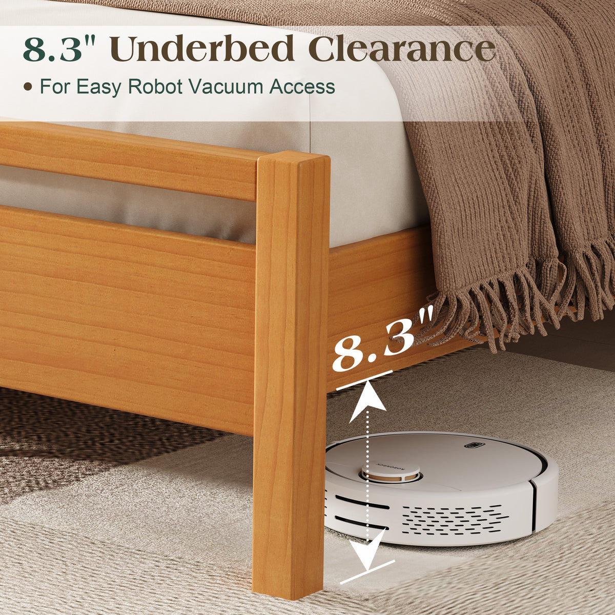 Void Solid Wood Bed - YO-F
