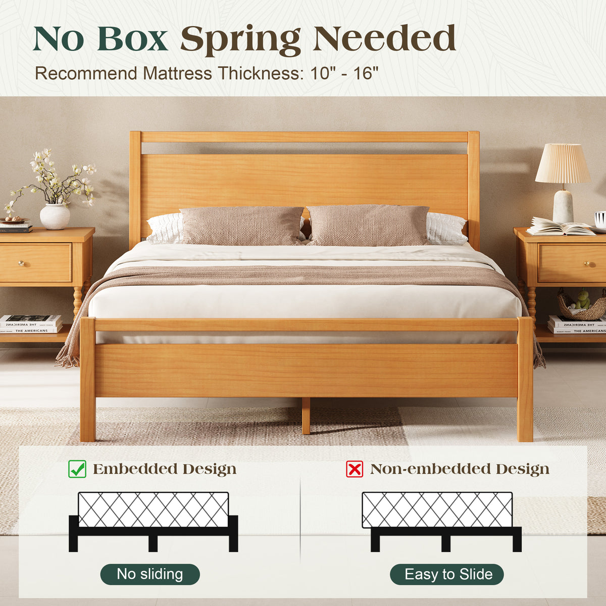 Void Solid Wood Bed - YO-F