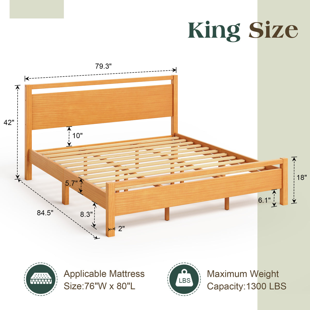 Void Solid Wood Bed - YO-K