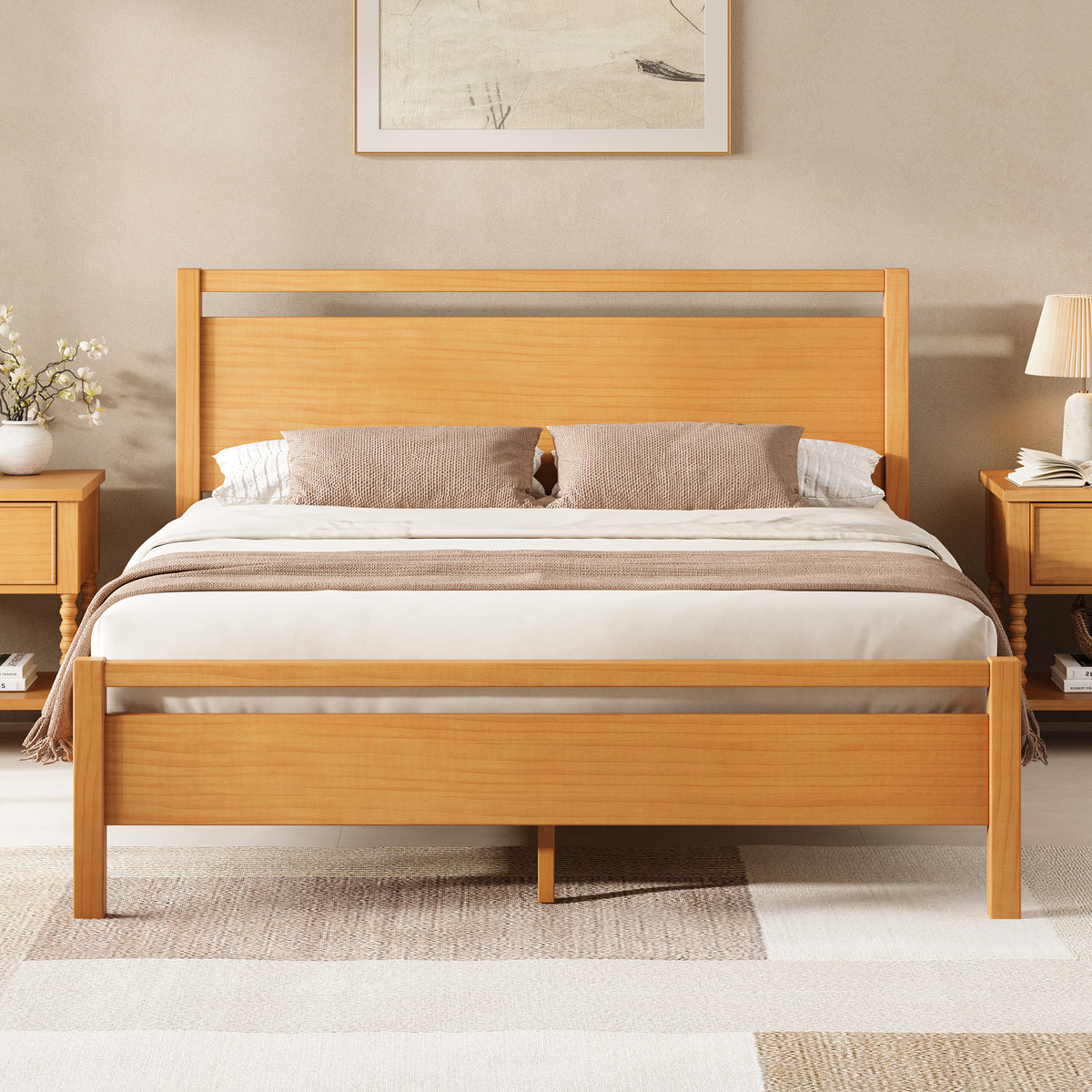Void Solid Wood Bed - YO-Q
