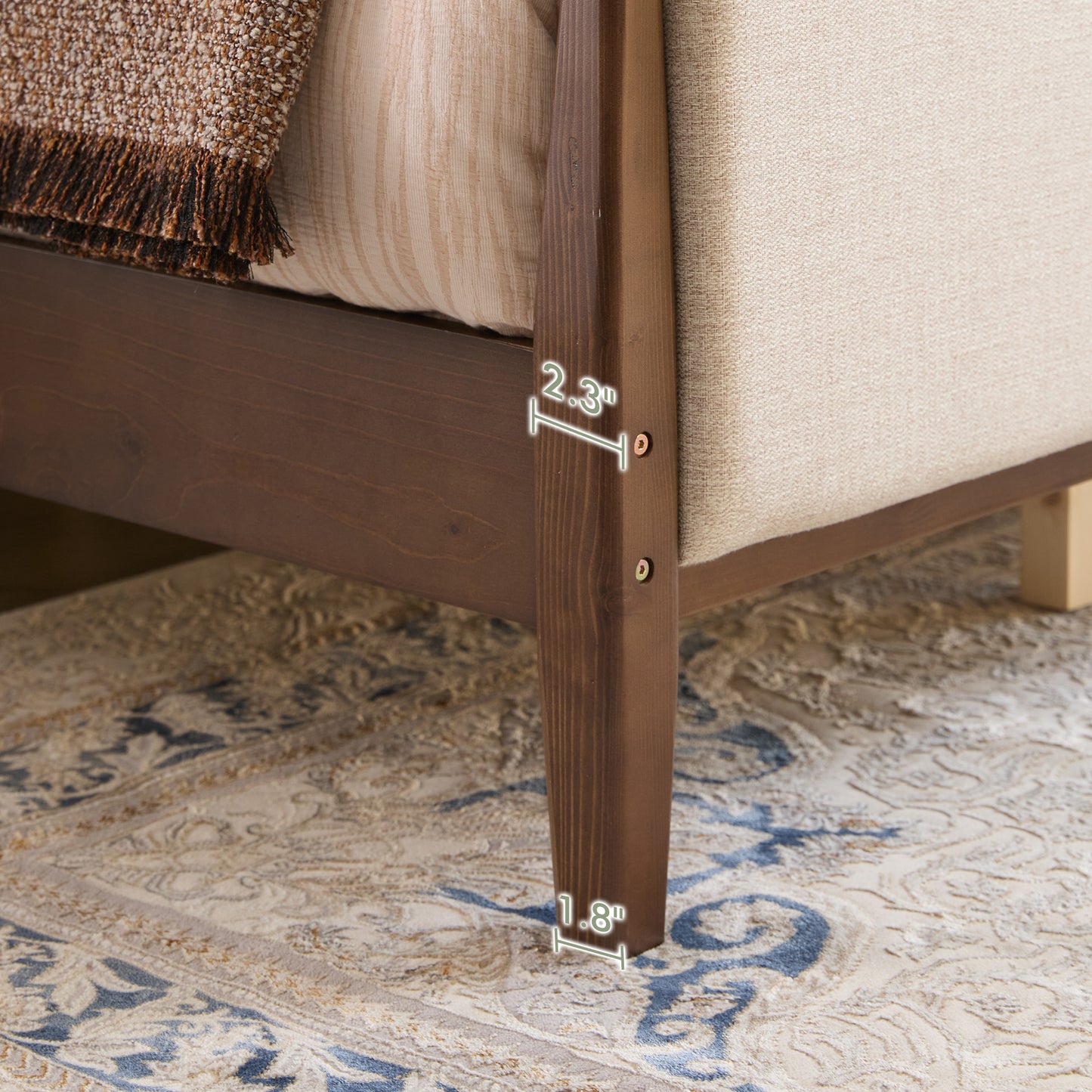 Slumber Tall Solid Wood Bed Frame CK Dark Walnut Bed