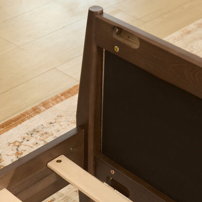 Slumber Tall Solid Wood Bed Frame Queen Dark Walnut Bed