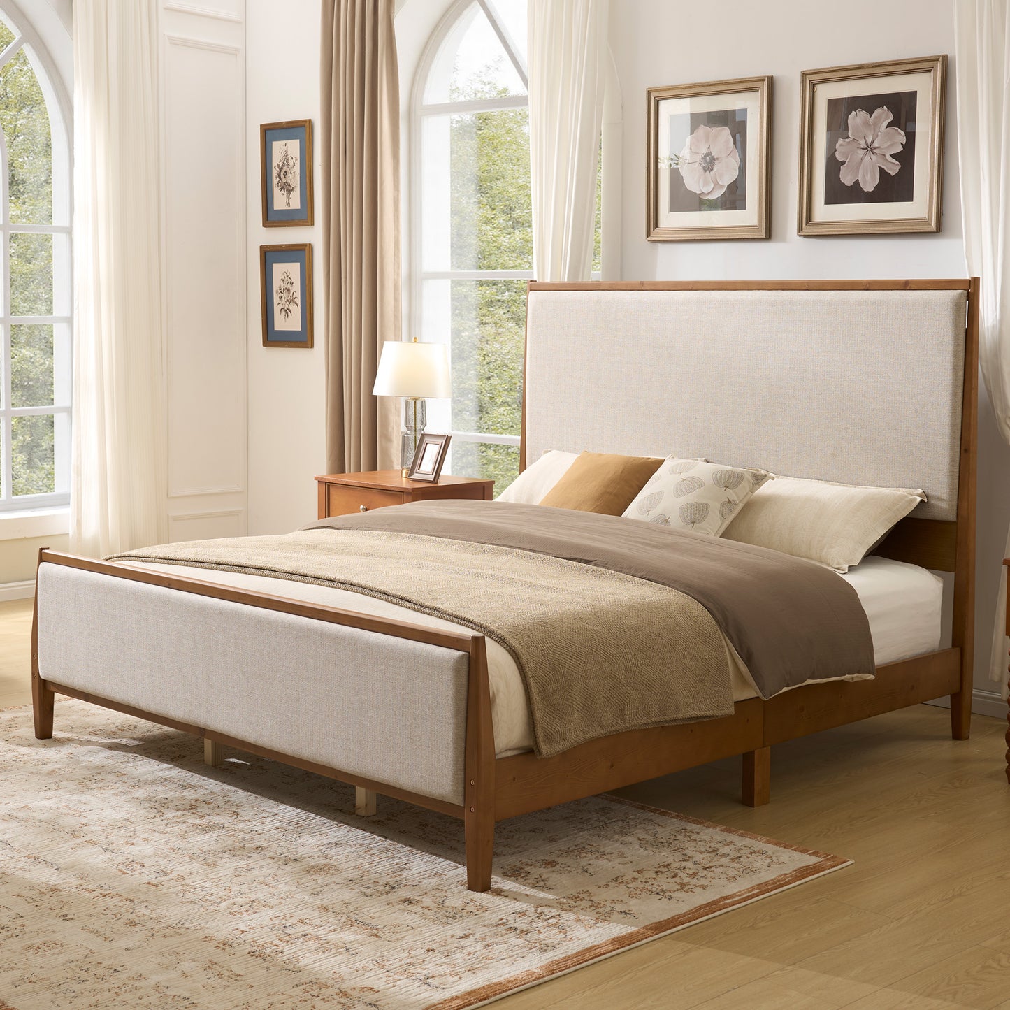 Slumber Tall Solid Wood Bed Frame CK Walnut Bed