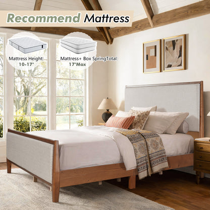 Slumber Tall Solid Wood Bed Frame King Walnut Bed