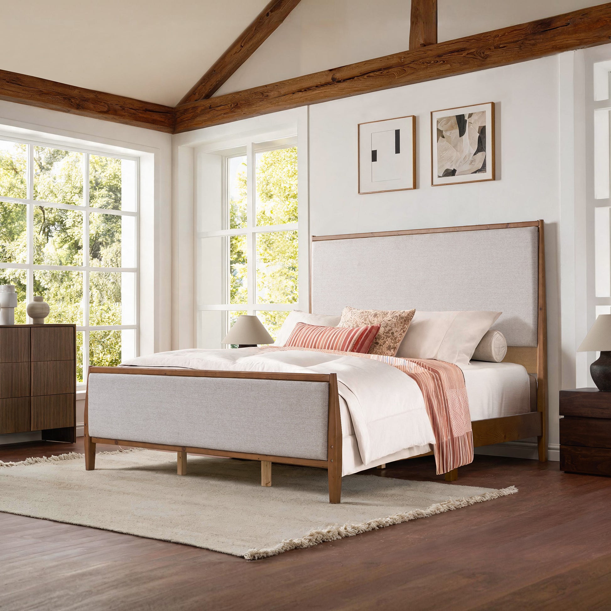 Slumber Tall Solid Wood Bed Frame King Walnut Bed